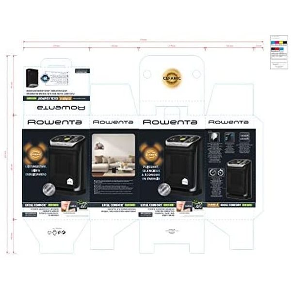 Tragbarer Heizkörper Rowenta Excel Comfort Eco Safe Schwarz 2000W (Refurbished A+)