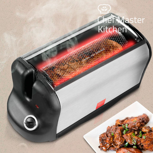 Elekto-Ofen Mini Chef Master Kitchen Smart Rotisserie 600W Grau Schwarz