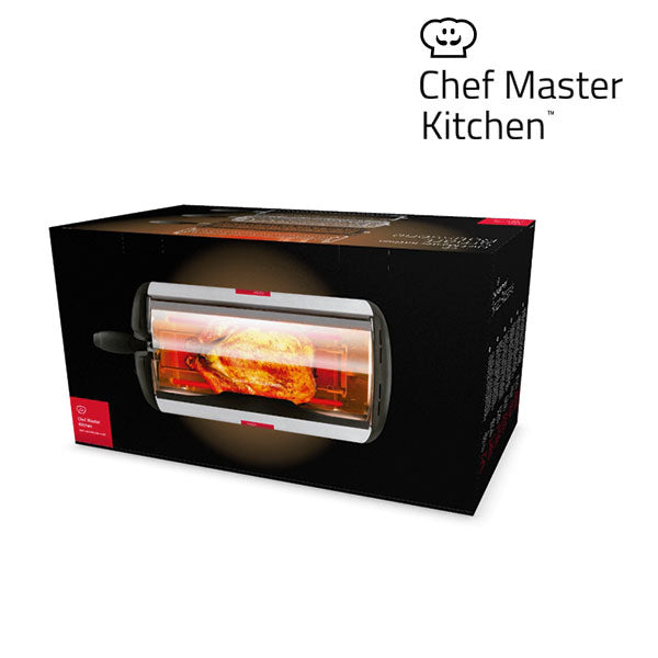 Elekto-Ofen Mini Chef Master Kitchen Smart Rotisserie 600W Grau Schwarz
