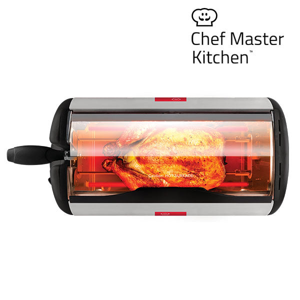 Elekto-Ofen Mini Chef Master Kitchen Smart Rotisserie 600W Grau Schwarz