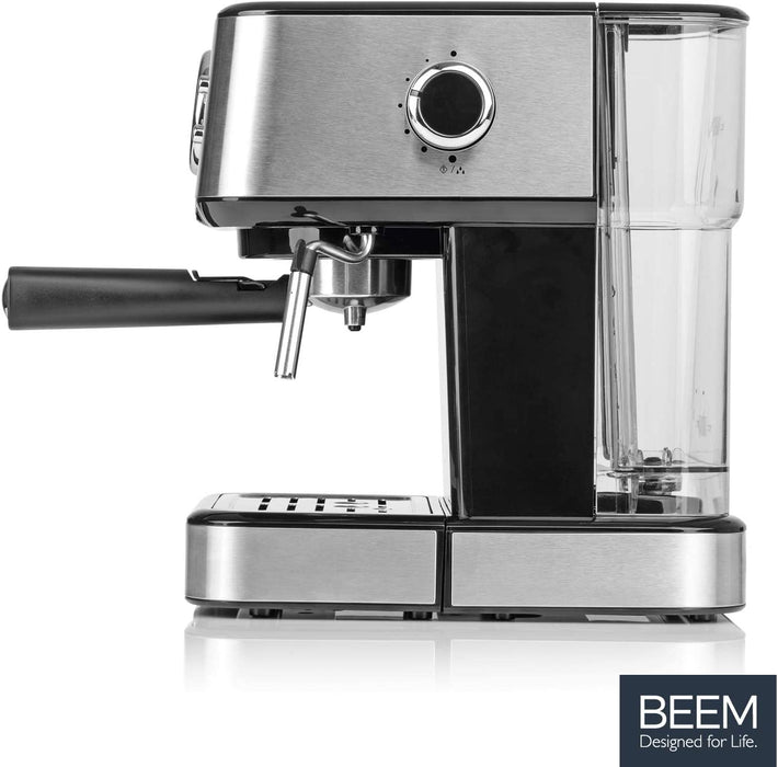 BEEM ESPRESSO-SELECT Espressomaschine im klassischen Design  Siebträgermaschine mit 15 bar und professioneller Milchschaumdüse 