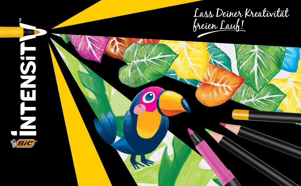 BIC Intensity Fineliner Set, Filzstifte mit 32 Stiften, mit feiner & mittlerer Spitze, für Bullet Journal & Mandala, Ideal als Geschenk zur Einschulung