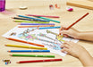BIC Kids Buntstifte Tropicolors, zum Malen in 24 Farben, im Karton Etui, ab 5 Jahre, Bruchsichere Mine und ohne Holz