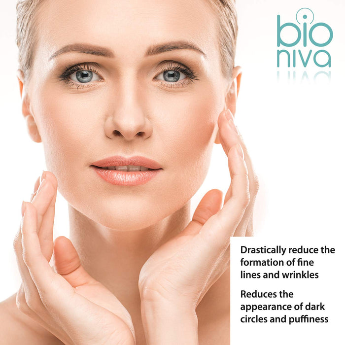 BIO Augenpflege, Anti-Aging Augencreme Gel gegen Falten, Schwellungen, und Augenringe. Eine Biologische Augengel mit Matrixyl 3000