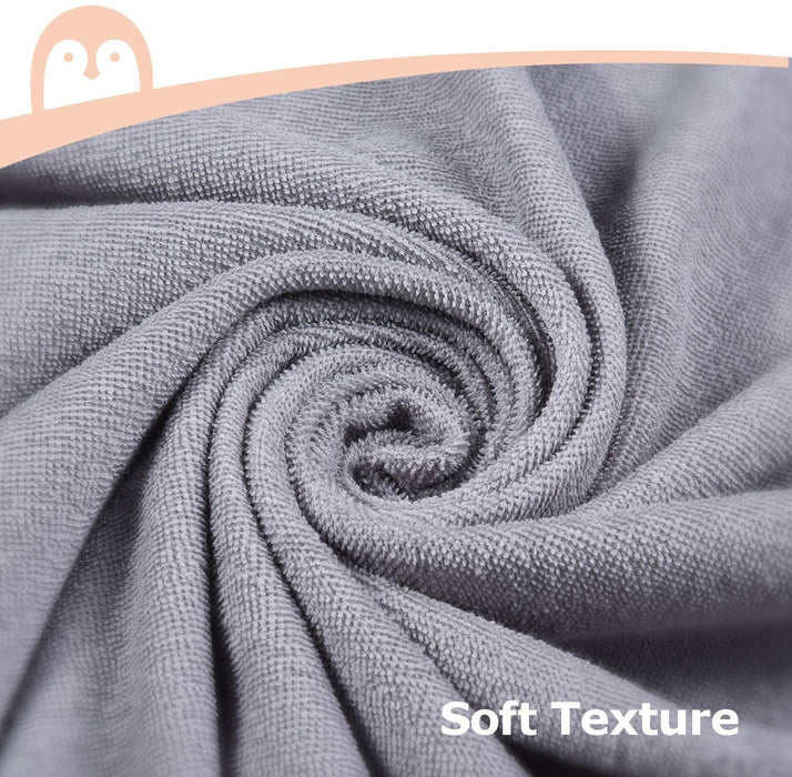 Baby Badetuch Set, 8-teiliges Babyhandtuch Set, 2X Baby Kapuzenhandtuch 76X76 cm und 6X Baby Waschlappen 24x24cm, Babyhandtuch mit Kapuze