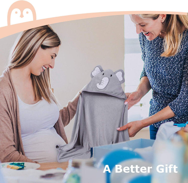 Baby Badetuch Set, 8-teiliges Babyhandtuch Set, 2X Baby Kapuzenhandtuch 76X76 cm und 6X Baby Waschlappen 24x24cm, Babyhandtuch mit Kapuze