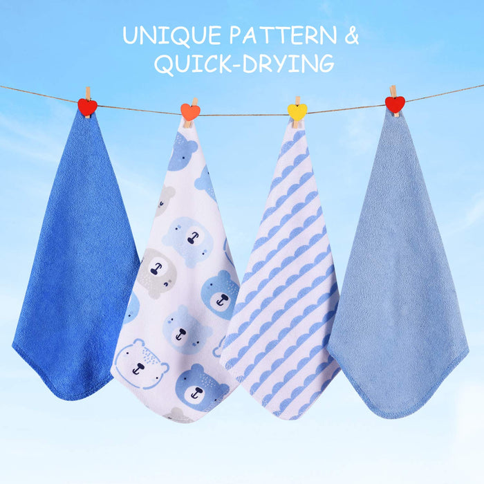 Baby Waschlappen, 8 Stück Baby Handtücher Set, Weiche Baby Gesichtstücher, Spucktücher Baby, Baumwolle Mulltücher Baby, Baby Badetuch für Babys