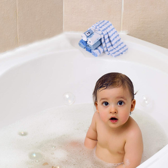 Baby Waschlappen, 8 Stück Baby Handtücher Set, Weiche Baby Gesichtstücher, Spucktücher Baby, Baumwolle Mulltücher Baby, Baby Badetuch für Babys