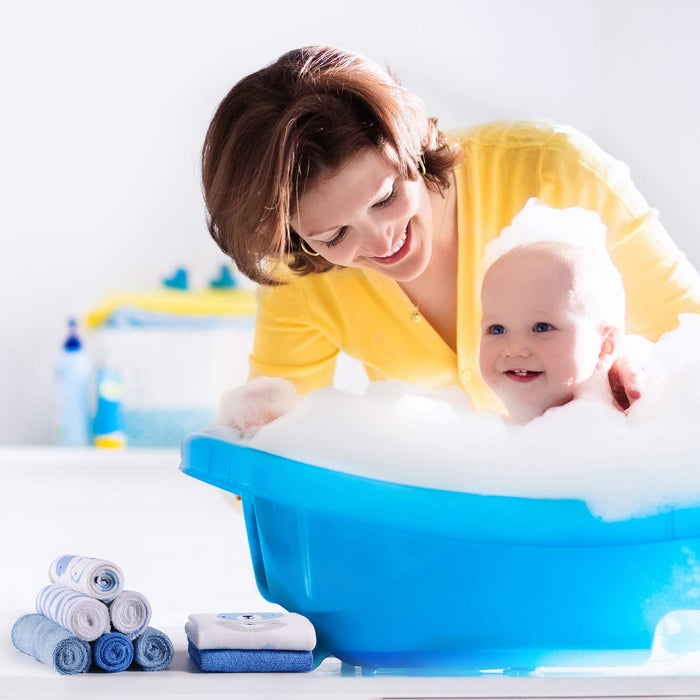 Baby Waschlappen, 8 Stück Baby Handtücher Set, Weiche Baby Gesichtstücher, Spucktücher Baby, Baumwolle Mulltücher Baby, Baby Badetuch für Babys