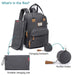 Baby Wickelrucksack Wickeltasche Rucksack mit tragbarer Wickelauflage, Schnullerhalter und Kinderwagengurten, Babytasche Multifunktional 