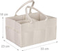 Baby Windel Caddy, 11 Fächer, entnehmbare Trenner, tragbare Filztasche, Auto & Wickeltisch Organizer, beige