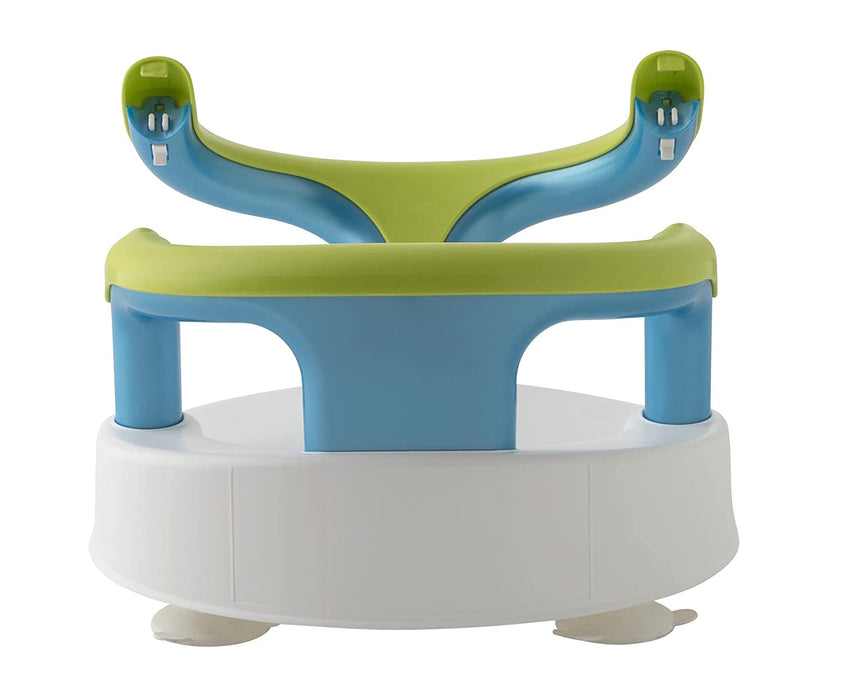 Babydesign Badesitz, Mit aufklappbarem Ring inkl. Kindersicherung, 7-16 Monate, Bis max. 13kg, BPA-frei, 35x31,3x22cm, Weiß/Apple Green/Aquamarine