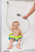 Babydesign Badesitz, Mit aufklappbarem Ring inkl. Kindersicherung, 7-16 Monate, Bis max. 13kg, BPA-frei, 35x31,3x22cm, Weiß/Apple Green/Aquamarine