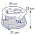 Babydesign Badesitz, Mit aufklappbarem Ring inkl. Kindersicherung, 7-16 Monate, Bis max. 13kg, BPA-frei, 35x31,3x22cm, Weiß/Apple Green/Aquamarine