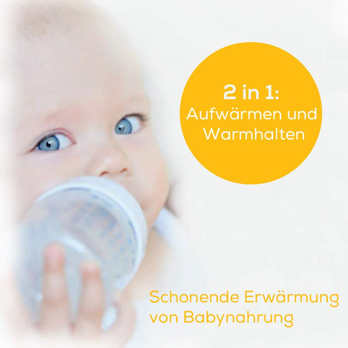 Babykost- und Fläschchenwärmer, Erwärmen und Warmhalten von Babynahrung, 8 Minuten Aufwärmzeit, digitale Temperaturanzeige