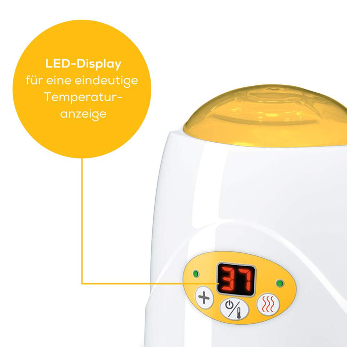 Babykost- und Fläschchenwärmer, Erwärmen und Warmhalten von Babynahrung, 8 Minuten Aufwärmzeit, digitale Temperaturanzeige