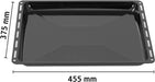 Backblech 45,5 x 37,5 x 3 cm, Emailliert Fettpfanne für Backofen & Herd, Passend für Bosch, Siemens, Neff, Constructa, Flavel, Kratzfest & Rostfrei