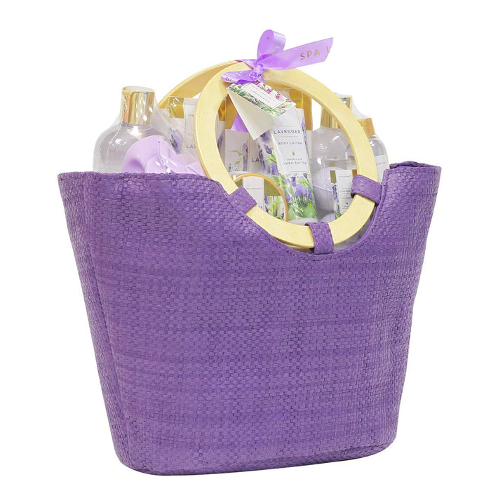  Bade Geschenkset für Frauen 10tlg. Lavender Duft Geburtstaggeschenk Damen Wellness set für Frauen Handcreme, Duschgel, Schaumbad, Bodylotion