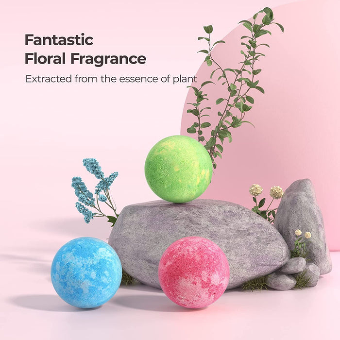 Badebomben Geschenkset 14pcs, Handgefertigte Badebomben Set mit Duftölen & Meersalz, Badekugeln Geschenk für Frauen und Kinder, Bath Bombs 