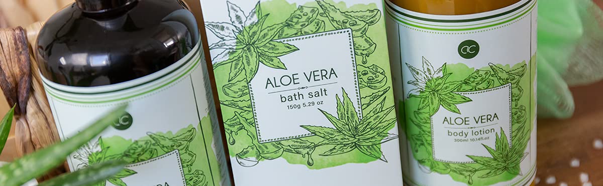 Badeset-Geschenk Aloe Vera von Accentra – Wunderschönes 6-teiliges Pflegeset, Geschenkset, SPA-Set für jeden Anlass!