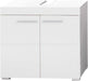 Badezimmer Waschbeckenunterschrank Unterschrank Amanda, 60 x 56 x 34 cm in Weiß / Weiß Hochglanz mit viel Stauraum
