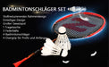  Badmintonschläger, Badmintonschläger Set mit 4 Badmintonschlägern und 3 Federbällen, Tragetasche, Kohlefaser Komplettes Badminton Set 