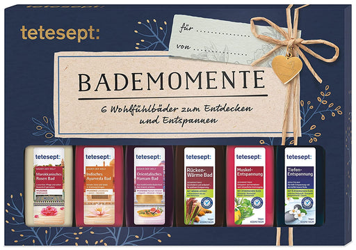Bäder Geschenkset Bademomente – Badezusatz Probierset mit Geschenkanhänger - das ideale Präsent für jeden Anlass – 1 x Wohlfühlbäder Badeset 