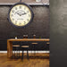 Bahnhofsuhr doppelseitig, Batterie, Retro, New York, HBT 35 x 35 x 10 cm, zweiseitige Wanduhr Vintage, schwarz, Eisen