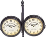 Bahnhofsuhr doppelseitig, Batterie, Retro, New York, HBT 35 x 35 x 10 cm, zweiseitige Wanduhr Vintage, schwarz, Eisen