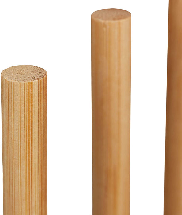 Bambus Abtropfgestell, länglich & modern, Wohnmobil, Tellerhalter, 8 Schneidebretter, Deckel & Teller, natur, 12 x 34 x 12.5 cm