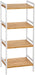 Bambusregal, Küchenregal, Badregal, Bücherregal, Standregal mit 4 Ablagen, 45 x 31,5 x 111 cm, für Bad, Küche, Wohnzimmer, Schlafzimmer, Balkon