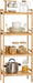 Bambusregal, Küchenregal, Badregal, Bücherregal, Standregal mit 4 Ablagen, 45 x 31,5 x 111 cm, für Bad, Küche, Wohnzimmer, Schlafzimmer, Balkon