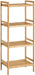Bambusregal, Küchenregal, Badregal, Bücherregal, Standregal mit 4 Ablagen, 45 x 31,5 x 111 cm, für Bad, Küche, Wohnzimmer, Schlafzimmer, Balkon
