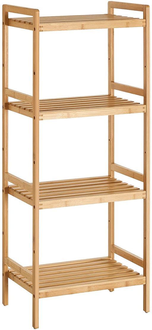 Bambusregal, Küchenregal, Badregal, Bücherregal, Standregal mit 4 Ablagen, 45 x 31,5 x 111 cm, für Bad, Küche, Wohnzimmer, Schlafzimmer, Balkon