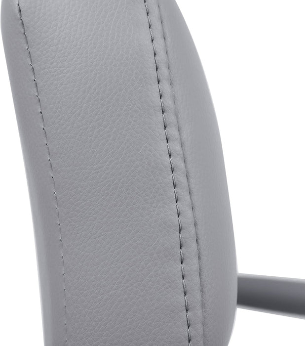 Barhocker 2er Set, höhenverstellbare, Barstuhl mit PU-Bezug, 360° Drehstuhl, Küchenstühle mit Armlehnen, Rückenlehne und Fußstütze, verchromter Stahl