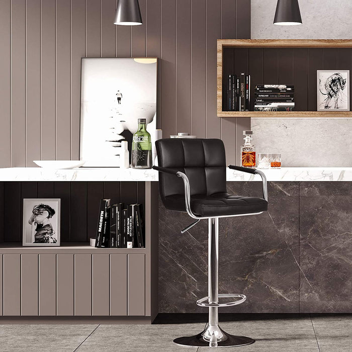 Barhocker mit robustem Standfuß Ø 41 cm, weiß, 38 x 52,5 x 115 cm