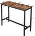 Bartisch, Küchentisch, Küchentresen, rechteckiger Stehtisch, stabiles Metallgestell, 100 x 40 x 90 cm, einfacher Aufbau, schmal, Industrie-Design