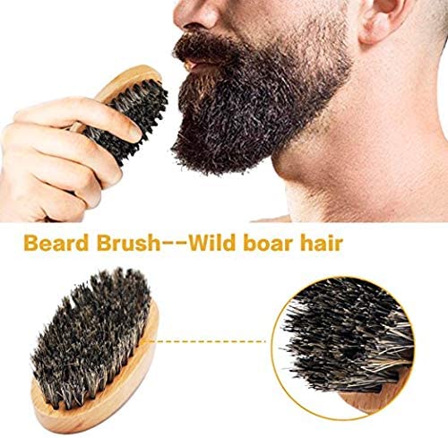 Bartpflege Set Geschenke für Männer mit Bartshampoo, Bartöl Wachstum, Bart Balsam, Bart Kamm, Bartbürste, Bartschere, Bartschablonen Geschenk für ihn