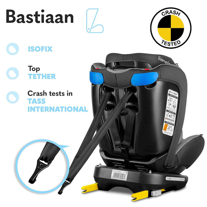 Bastiaan Kindersitz Auto, Kindersitz, Isofix und Top Tether, Kindersitz Drehbar um 360 Grad Autositz, Gruppe 0 1 2 3, ab Geburt bis 36 kg, TÜV SÜD, ECE R 44 04