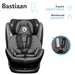 Bastiaan Kindersitz Auto, Kindersitz, Isofix und Top Tether, Kindersitz Drehbar um 360 Grad Autositz, Gruppe 0 1 2 3, ab Geburt bis 36 kg, TÜV SÜD, ECE R 44 04