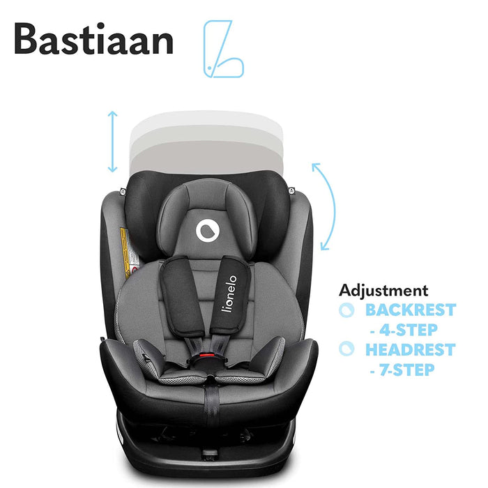 Bastiaan Kindersitz Auto, Kindersitz, Isofix und Top Tether, Kindersitz Drehbar um 360 Grad Autositz, Gruppe 0 1 2 3, ab Geburt bis 36 kg, TÜV SÜD, ECE R 44 04