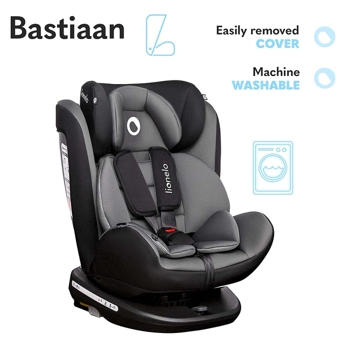 Bastiaan Kindersitz Auto, Kindersitz, Isofix und Top Tether, Kindersitz Drehbar um 360 Grad Autositz, Gruppe 0 1 2 3, ab Geburt bis 36 kg, TÜV SÜD, ECE R 44 04