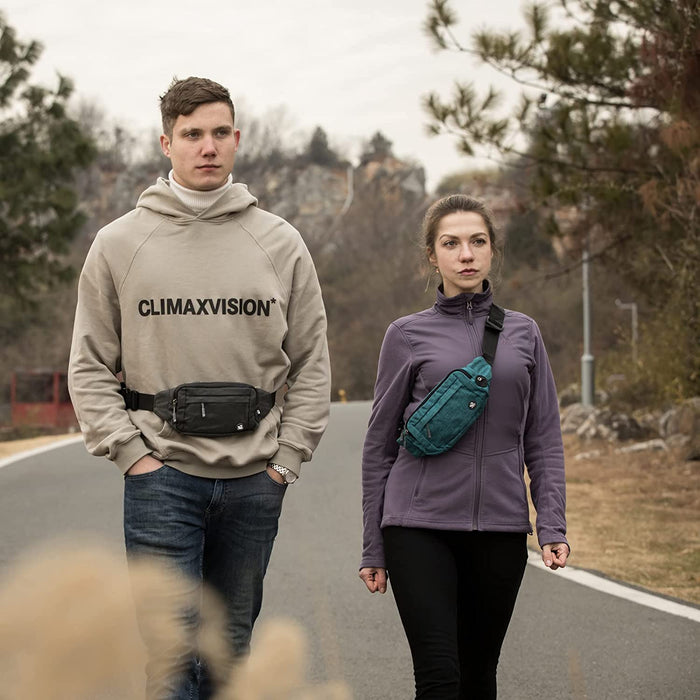 Bauchtasche Gürteltasche Hüfttasche Sport Wasserdicht Stylisch Nylon Klein Unisex Grün Hip Bum Waist Fanny Pack für Outdoor Reise Wandern 