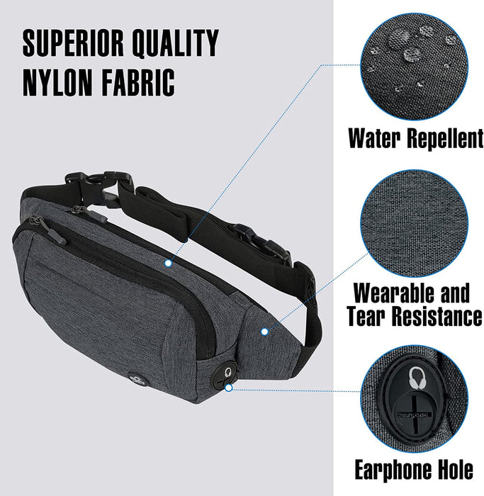 Bauchtasche Gürteltasche Hüfttasche Sport Wasserdicht Stylisch Nylon Klein Unisex Grün Hip Bum Waist Fanny Pack für Outdoor Reise Wandern 