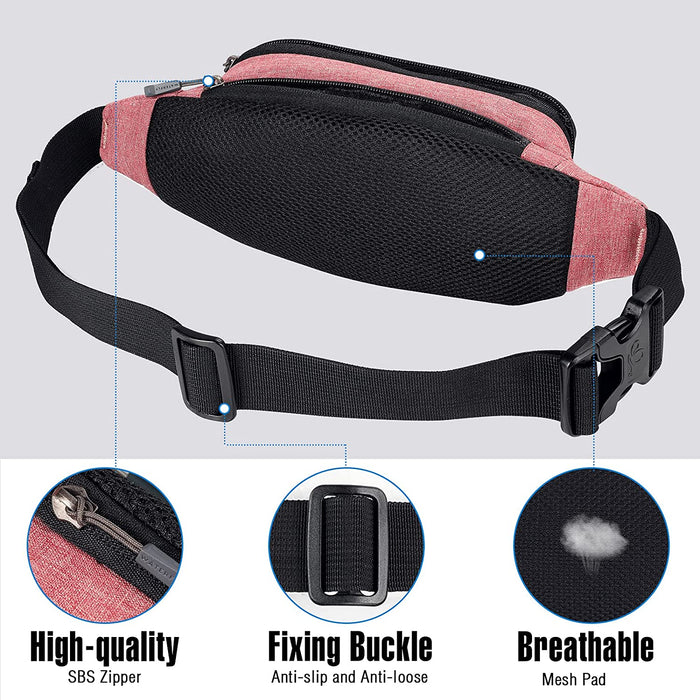 Bauchtasche Gürteltasche Hüfttasche Sport Wasserdicht Stylisch Nylon Klein Unisex Grün Hip Bum Waist Fanny Pack für Outdoor Reise Wandern 