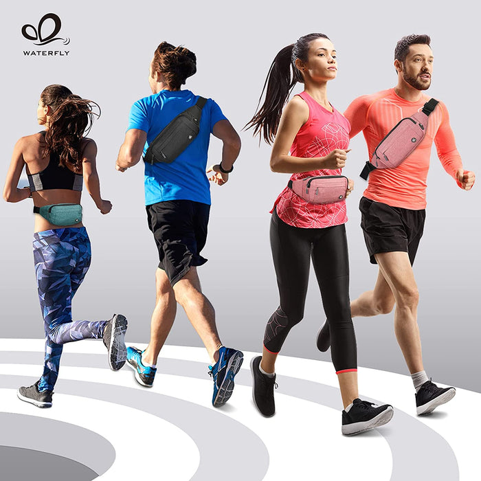 Bauchtasche Gürteltasche Hüfttasche Sport Wasserdicht Stylisch Nylon Klein Unisex Grün Hip Bum Waist Fanny Pack für Outdoor Reise Wandern 