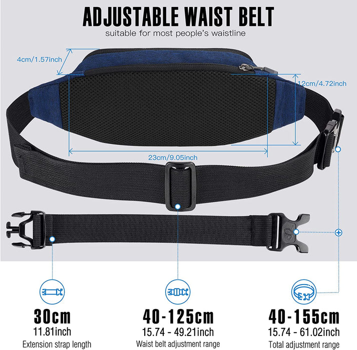 Bauchtasche Gürteltasche Hüfttasche Sport Wasserdicht Stylisch Nylon Klein Unisex Grün Hip Bum Waist Fanny Pack für Outdoor Reise Wandern 