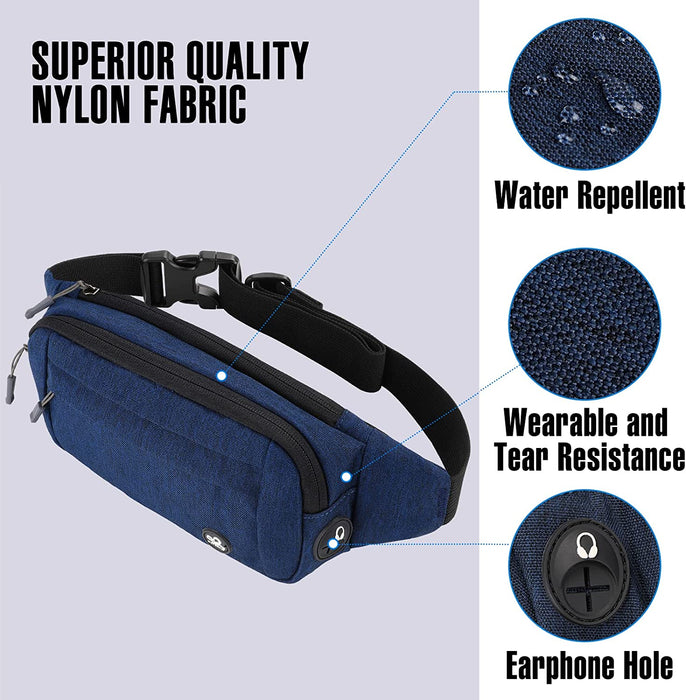 Bauchtasche Gürteltasche Hüfttasche Sport Wasserdicht Stylisch Nylon Klein Unisex Grün Hip Bum Waist Fanny Pack für Outdoor Reise Wandern 