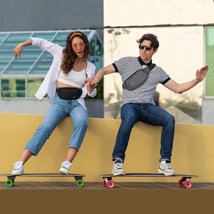 Bauchtasche Gürteltasche Hüfttasche Sport Wasserdicht Stylisch Nylon Klein Unisex Grün Hip Bum Waist Fanny Pack für Outdoor Reise Wandern 