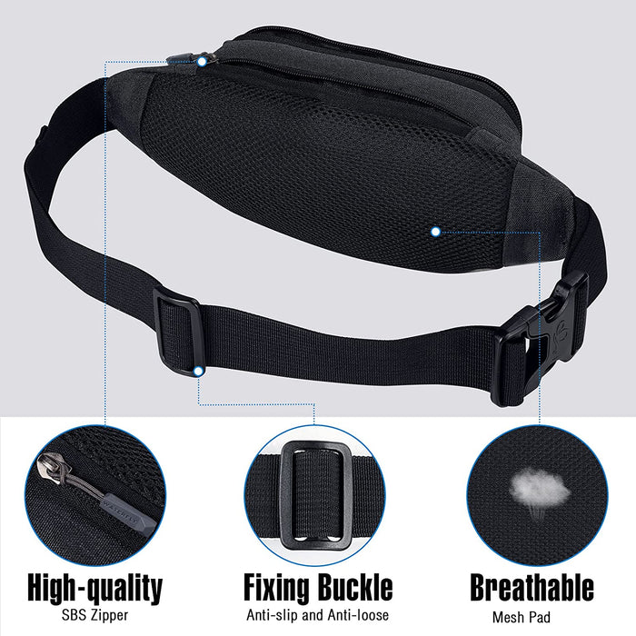Bauchtasche Gürteltasche Hüfttasche Sport Wasserdicht Stylisch Nylon Klein Unisex Grün Hip Bum Waist Fanny Pack für Outdoor Reise Wandern 